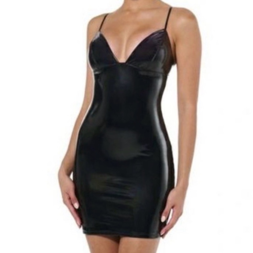 naked wardrobe Black Strappy Bodycon Mini Dress